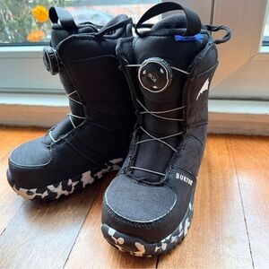 Burton Kids Black and White Snow Boots
